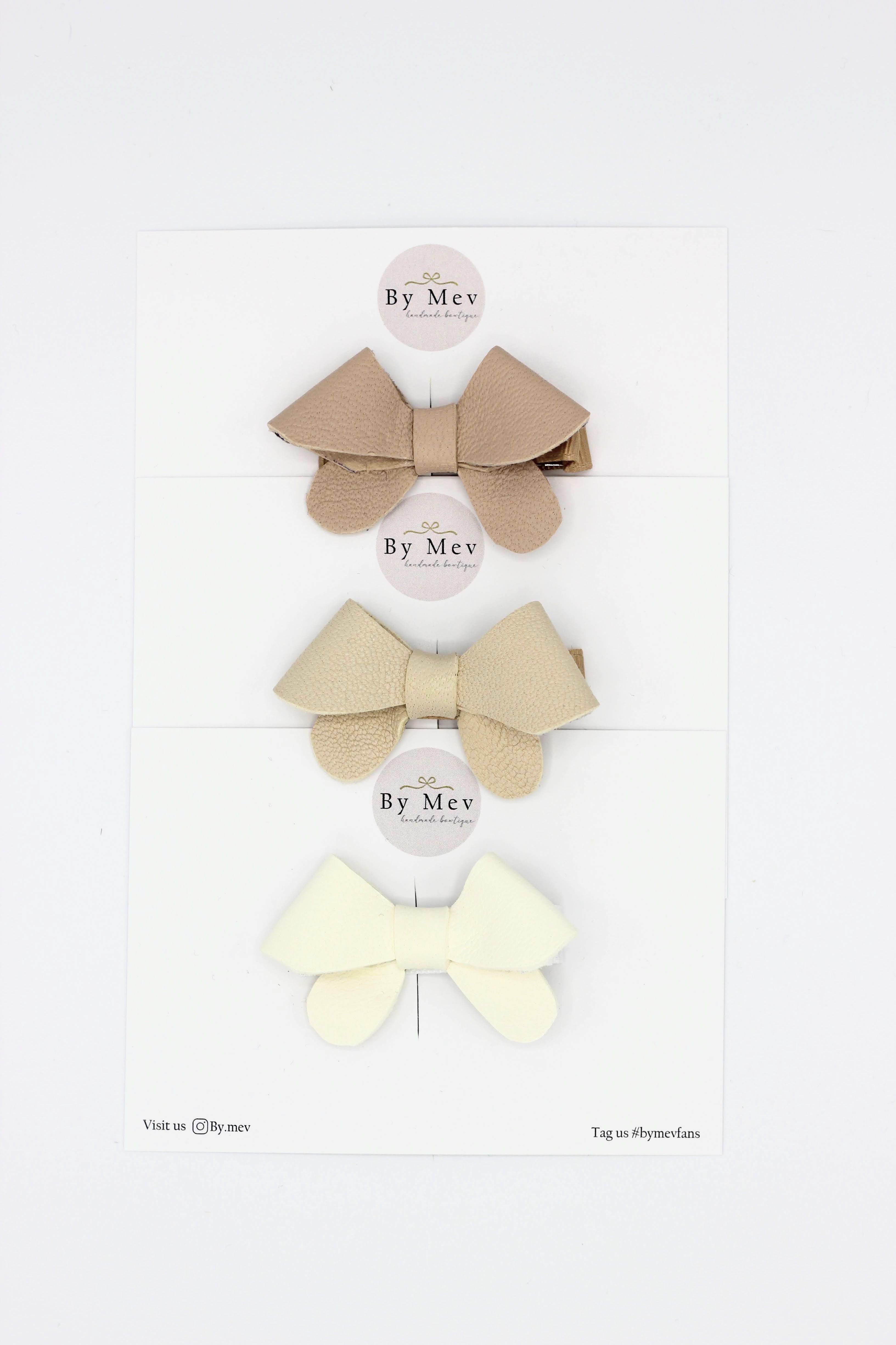 Leren haarklip - Kate - 3 kleuren