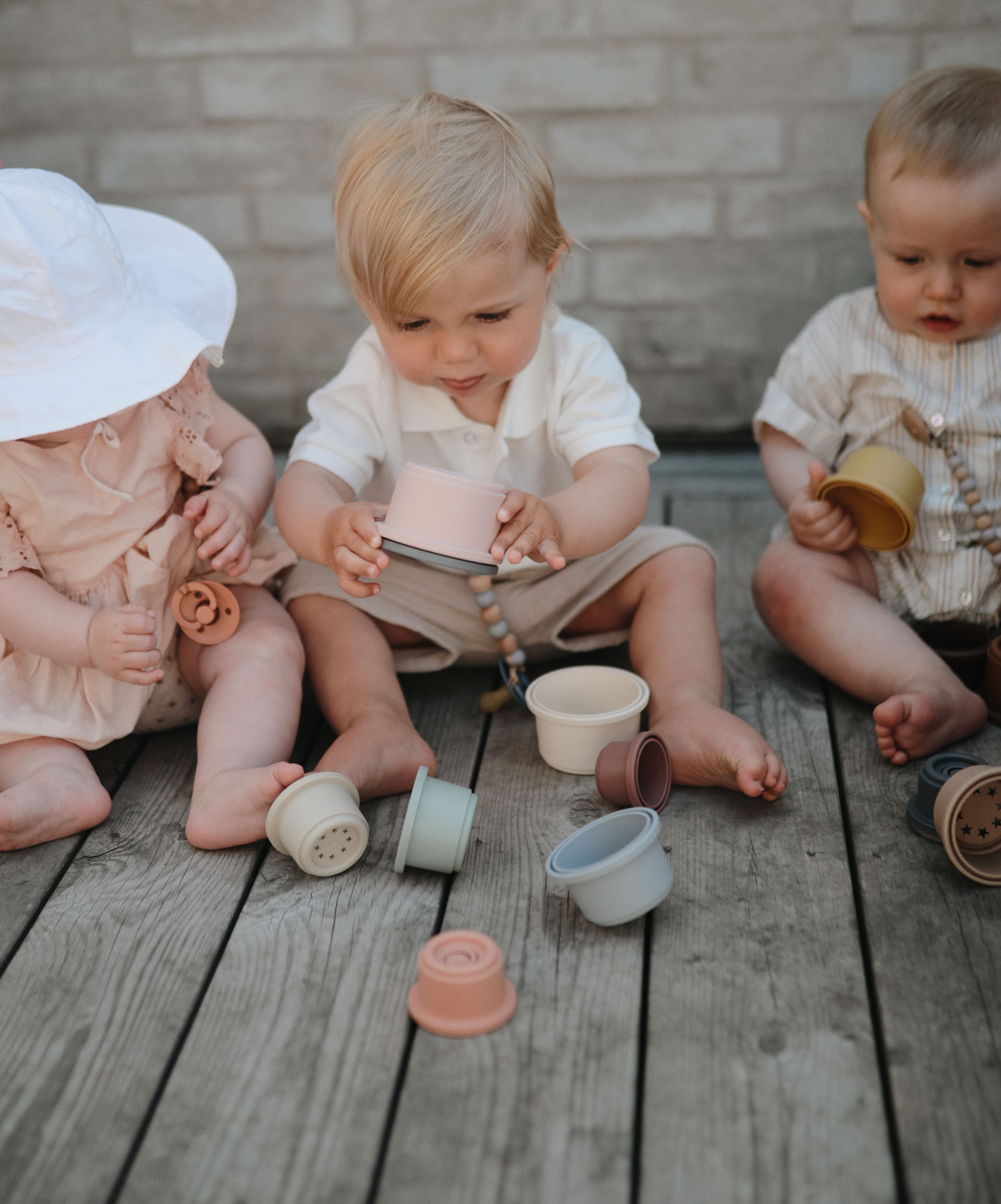 Mushie - Stapeltoren cups - 2 varianten
