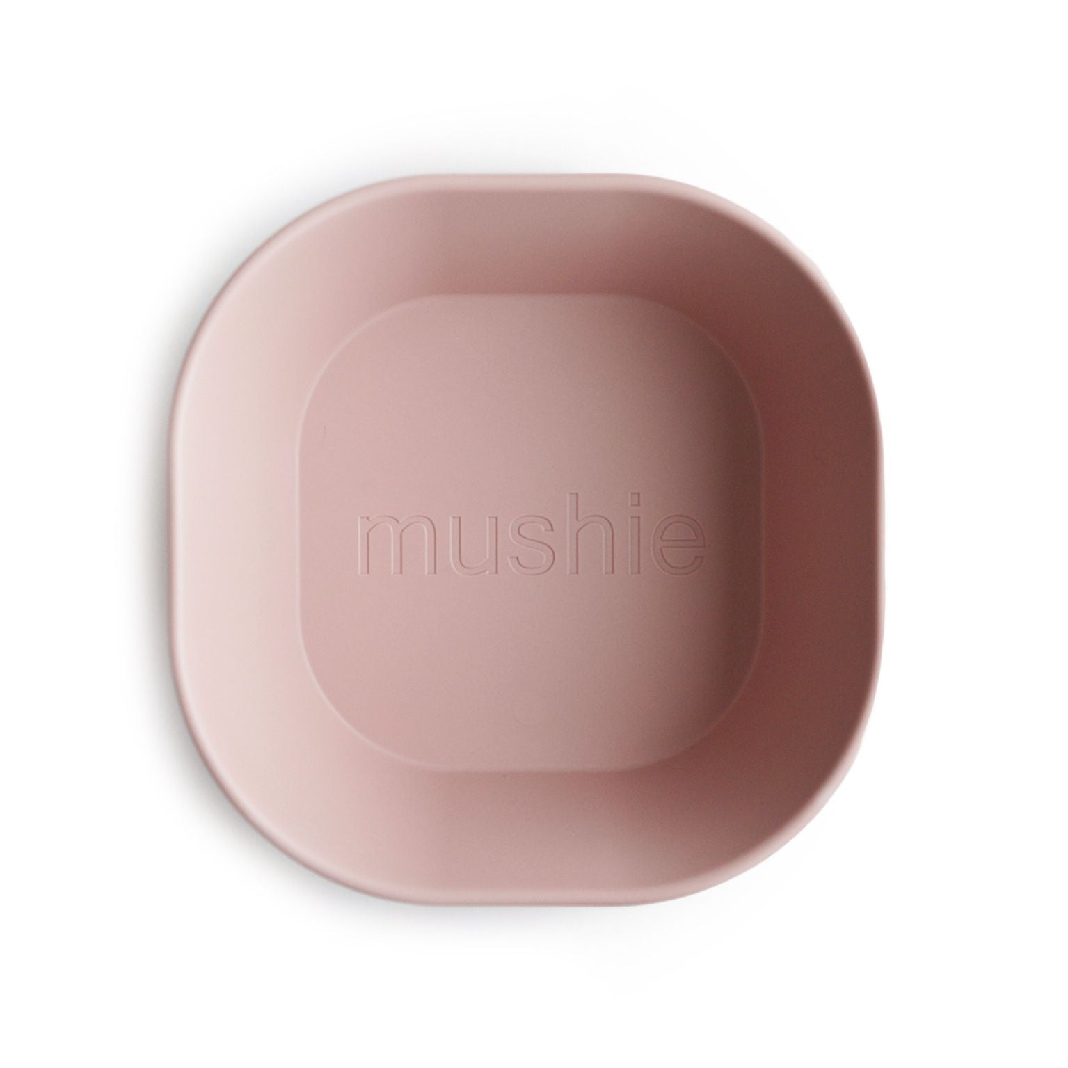 Mushie - Vierkante bowl - Blush (2 stuks)