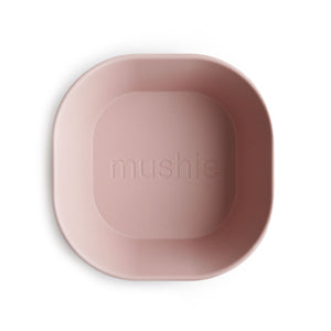 Mushie - Vierkante bowl - Blush (2 stuks)