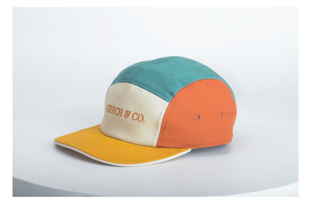 Capsie - 5 panel hat - Fern + Buff