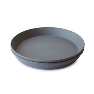 Mushie - Rond bord - Smoke (2 stuks)