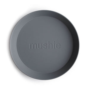 Mushie - Rond bord - Smoke (2 stuks)