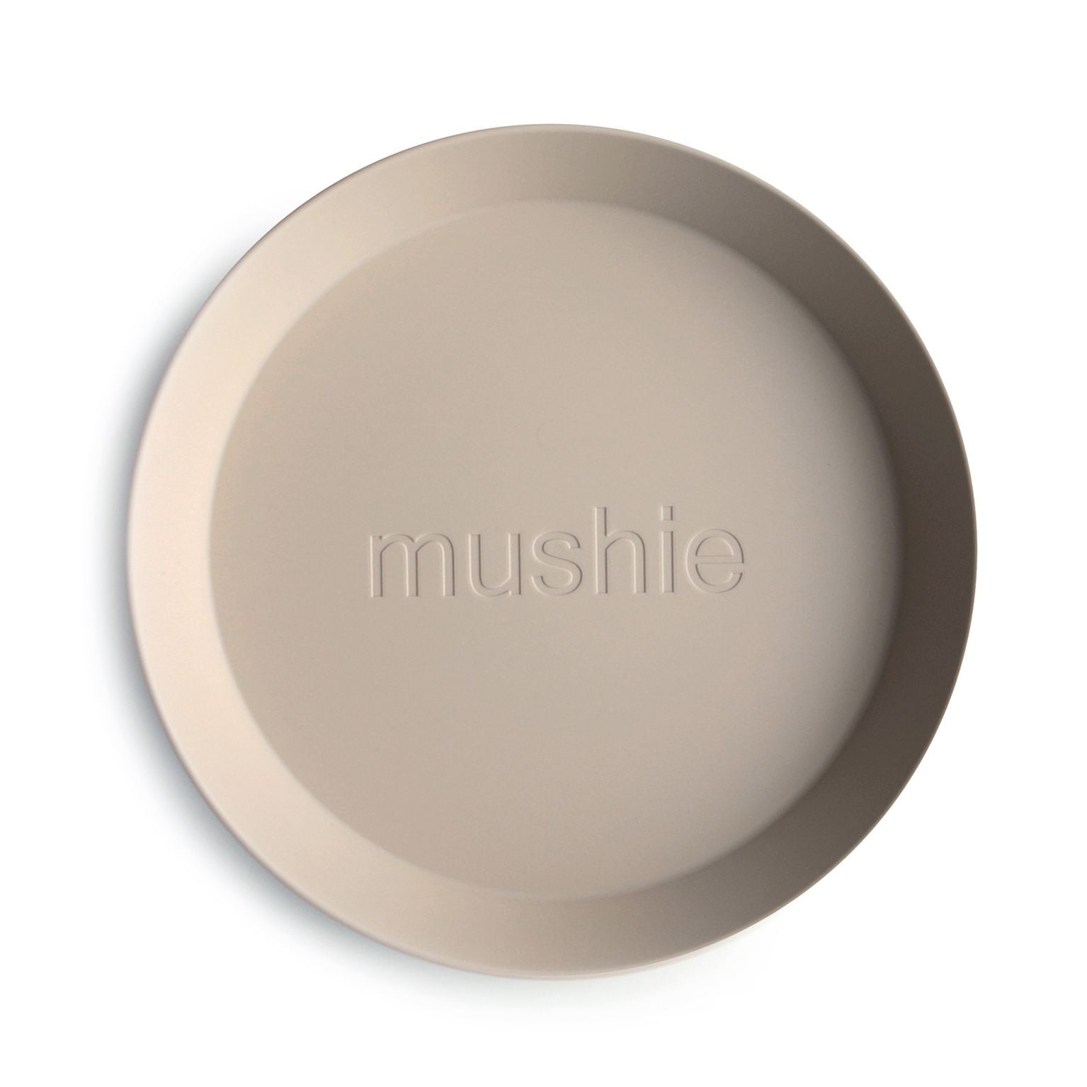 Mushie - Rond bord - Vanilla (2 stuks)