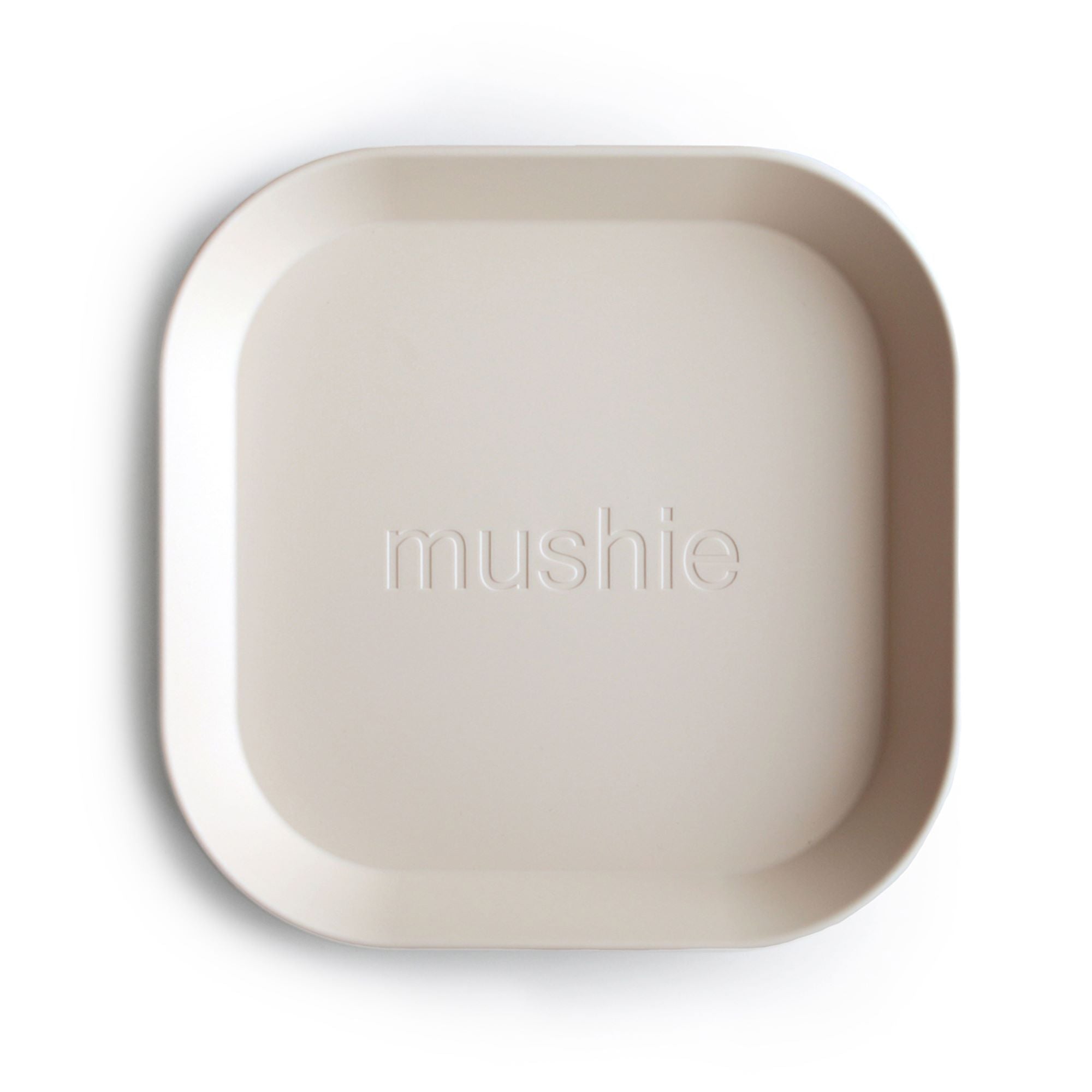 Mushie - Vierkant bord - Ivory (2 stuks)