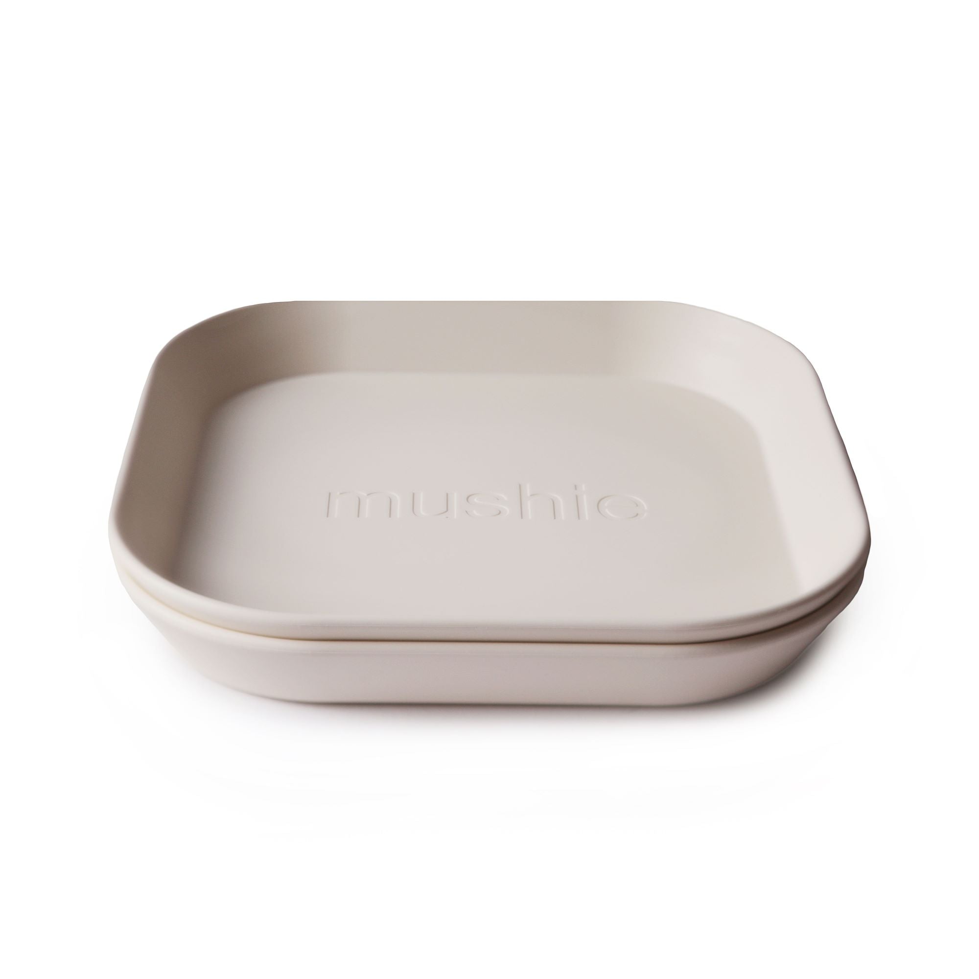 Mushie - Vierkant bord - Ivory (2 stuks)