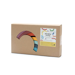 Fair Trade, handgemaakt, houten regenboogspeelgoed