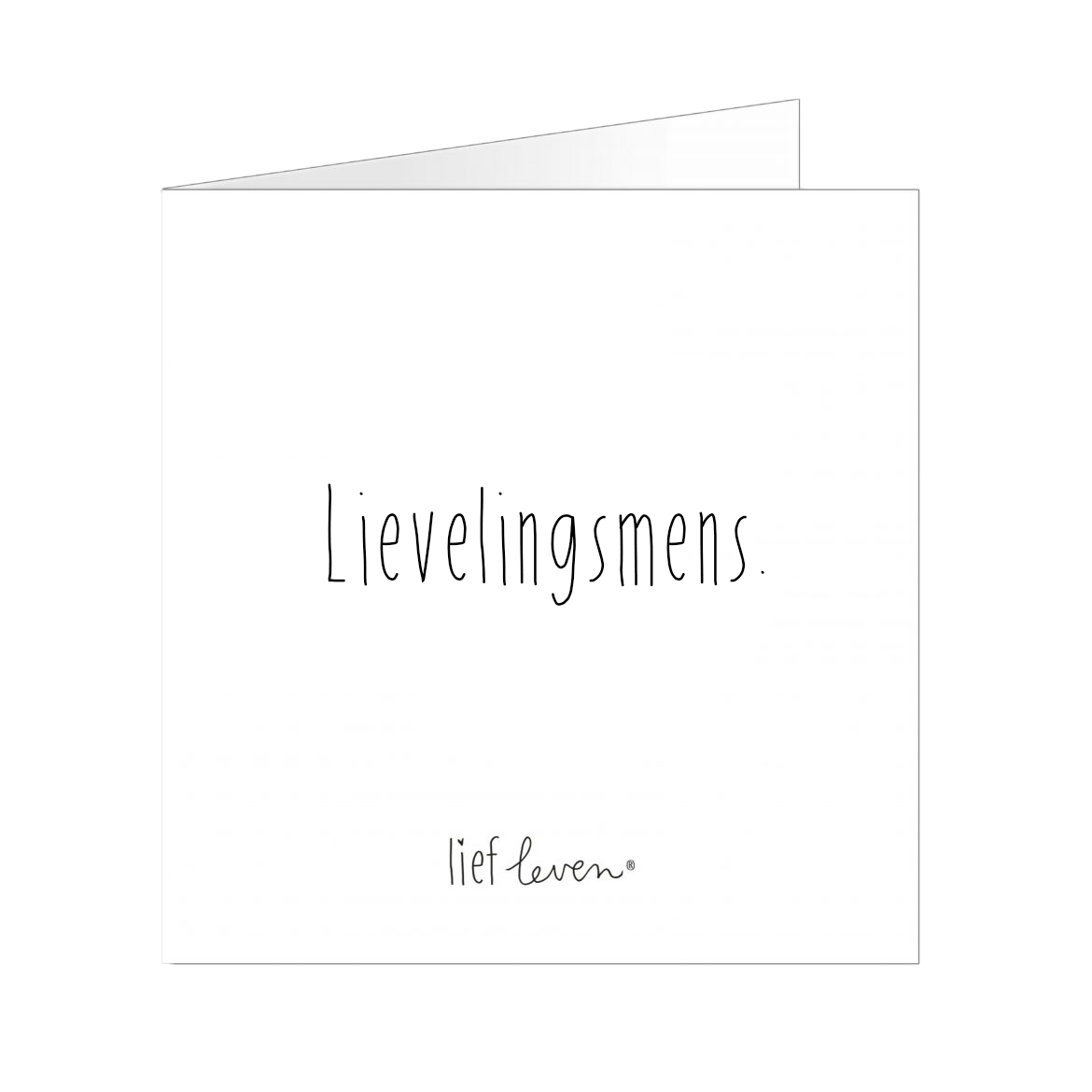 Wenskaart- Lievelingsmens.